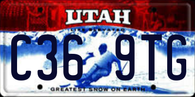 UT license plate C369TG