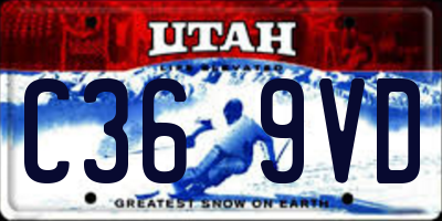 UT license plate C369VD