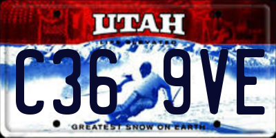 UT license plate C369VE