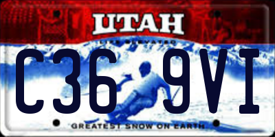 UT license plate C369VI