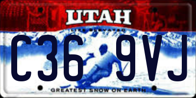 UT license plate C369VJ