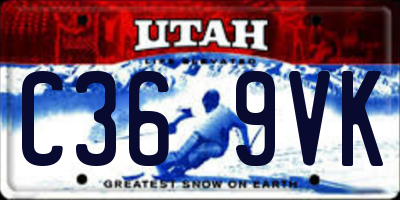 UT license plate C369VK