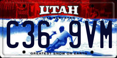 UT license plate C369VM