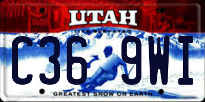 UT license plate C369WI