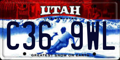 UT license plate C369WL