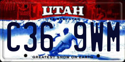 UT license plate C369WM