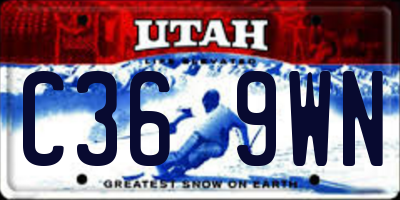 UT license plate C369WN
