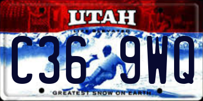 UT license plate C369WQ