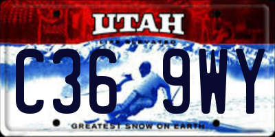 UT license plate C369WY