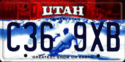 UT license plate C369XB