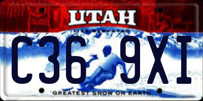 UT license plate C369XI