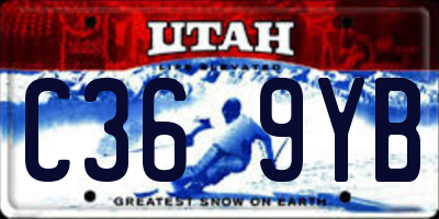 UT license plate C369YB
