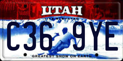 UT license plate C369YE