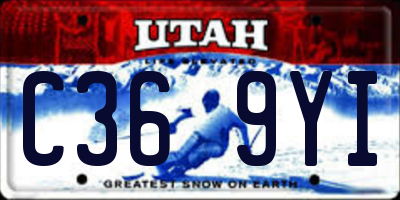 UT license plate C369YI