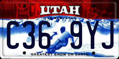 UT license plate C369YJ