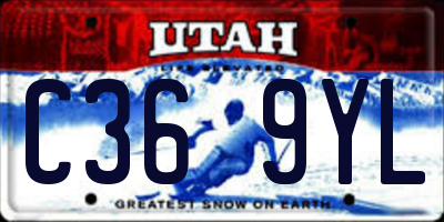 UT license plate C369YL