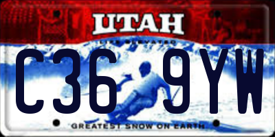 UT license plate C369YW
