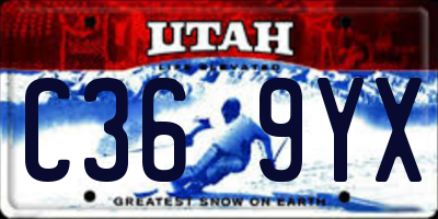 UT license plate C369YX