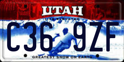 UT license plate C369ZF