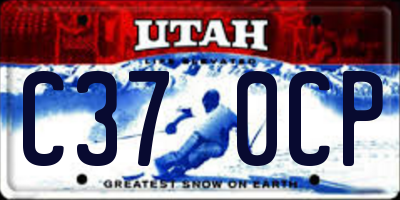 UT license plate C370CP