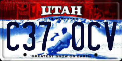 UT license plate C370CV