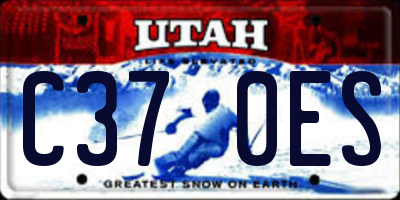 UT license plate C370ES
