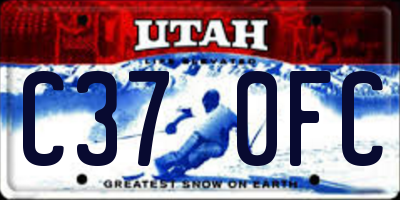 UT license plate C370FC