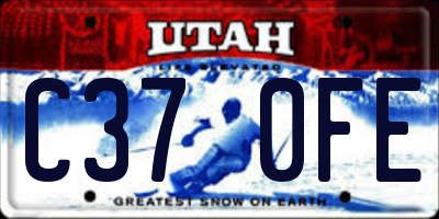 UT license plate C370FE