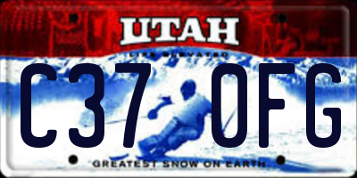 UT license plate C370FG
