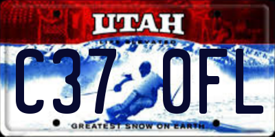 UT license plate C370FL
