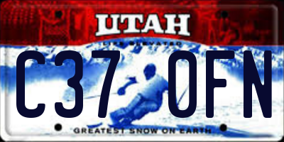 UT license plate C370FN