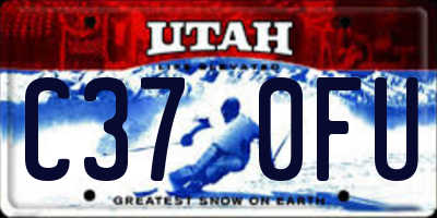 UT license plate C370FU