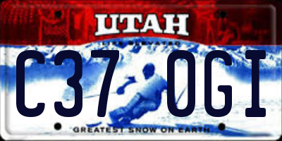 UT license plate C370GI