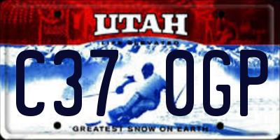 UT license plate C370GP