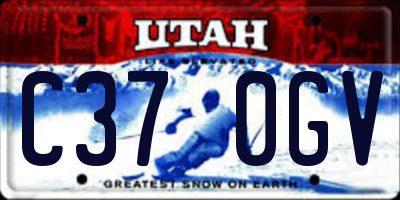 UT license plate C370GV