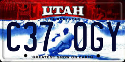UT license plate C370GY