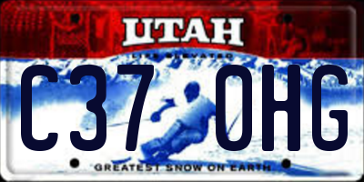 UT license plate C370HG