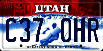 UT license plate C370HR