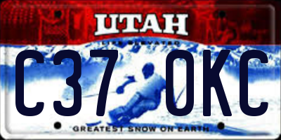 UT license plate C370KC