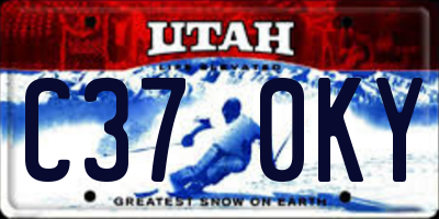 UT license plate C370KY