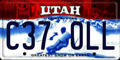 UT license plate C370LL