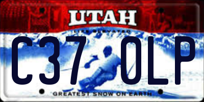UT license plate C370LP