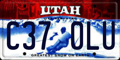 UT license plate C370LU