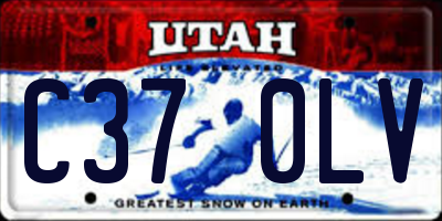 UT license plate C370LV