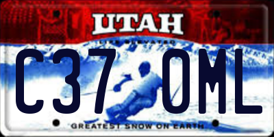 UT license plate C370ML
