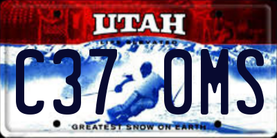 UT license plate C370MS