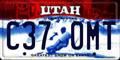 UT license plate C370MT