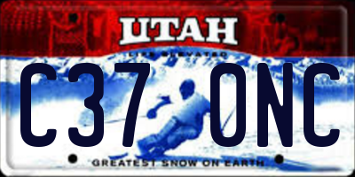 UT license plate C370NC