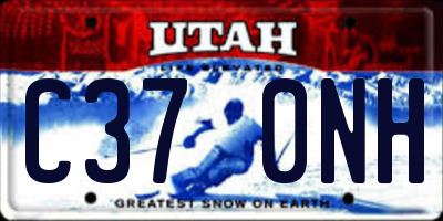 UT license plate C370NH