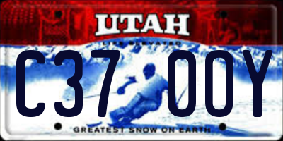 UT license plate C370OY